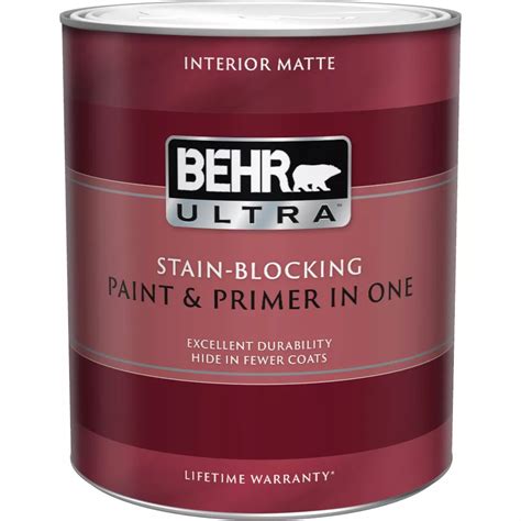 BEHR ULTRA Interior Matte Paint & Primer in One - Deep Base, 946ML ...