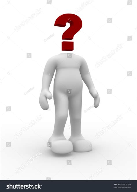 3d People Character Question Mark Stock Illustration 75575203 ...