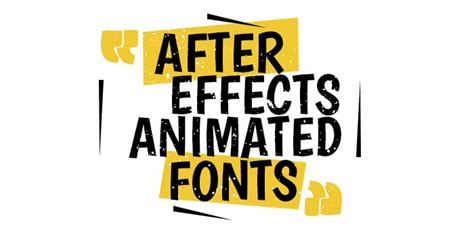 After Effects Animated Fonts - pixstacks