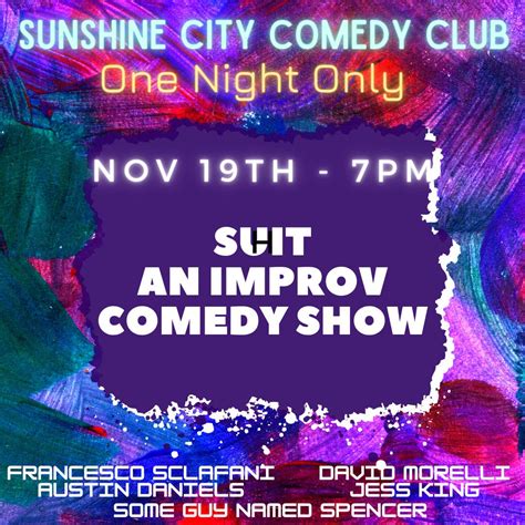 Nov 19 | Sunshine City Comedy Club Presents: "SUIT" an Improv Comedy ...