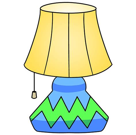 How to Draw a Lamp - Really Easy Drawing Tutorial