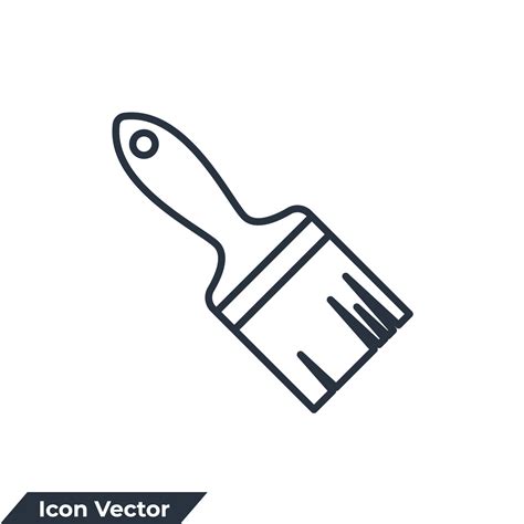 paint brush icon logo vector illustration. paint brush symbol template ...