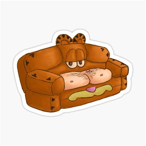 "garfield boobs couch" Sticker for Sale by sludgecat | Redbubble