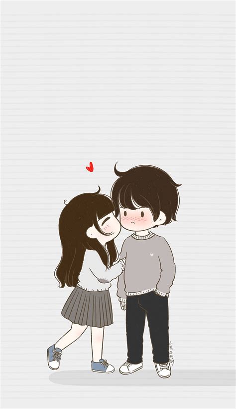 Cute couple drawing - Cute love cartoons, Cartoons love, Cute couple ...