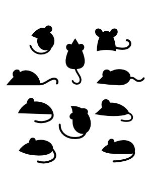 Cartoon Rat Silhouette Clip Art