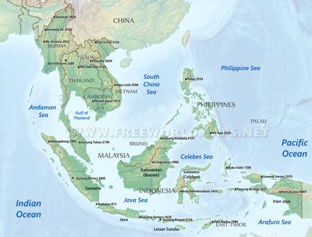 Southeast Asia - by Freeworldmaps.net