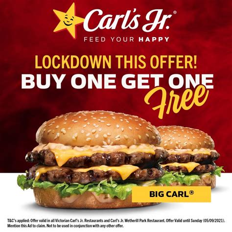 Carl's Jr Deals, Vouchers and Coupons (September 2021) | frugal feeds