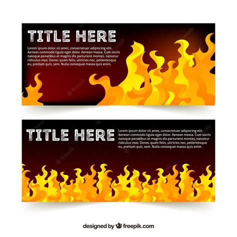 Free Vector | Flat design fire banner