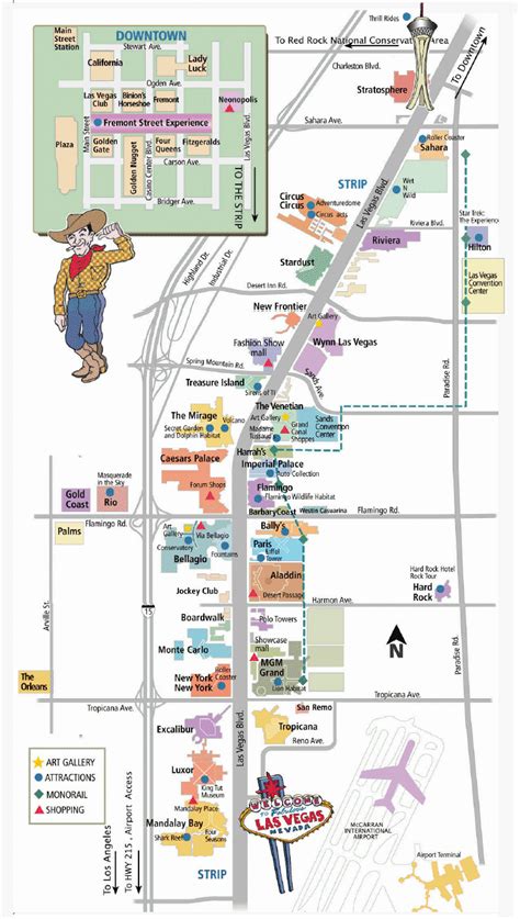 Vegas Strip and Downtown Map - Las Vegas Blvd Las Vegas Nevada • mappery