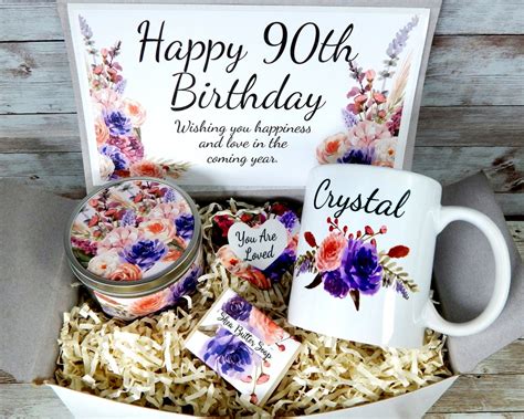 90th Birthday Gift Idea Gift Basket for Her 90th Grandmas - Etsy