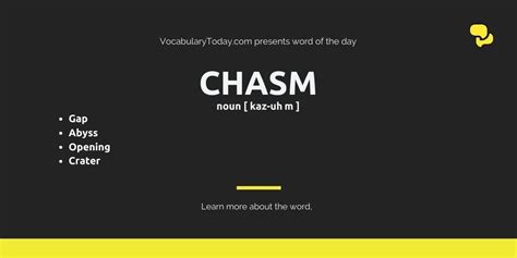 Chasm – meaning, usage, quotes, and social examples | English ...