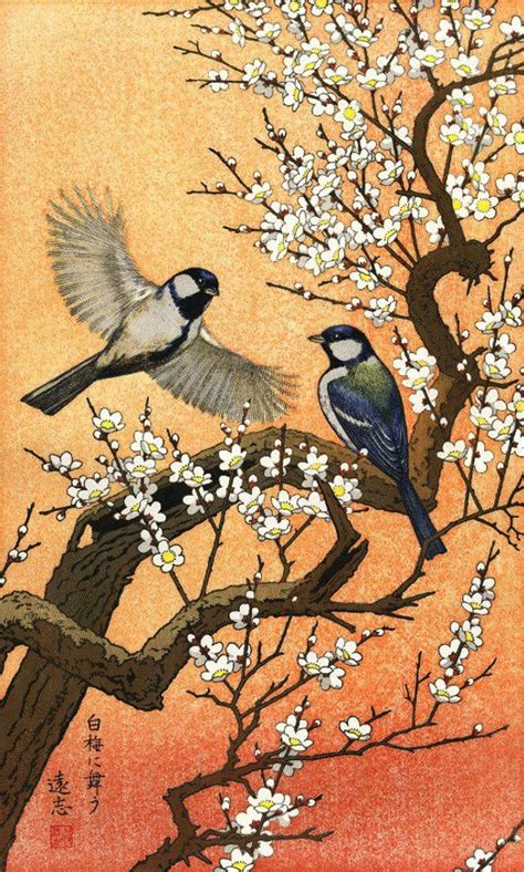 Japanese Art Print spring From the Series Birds of the Four Seasons by ...