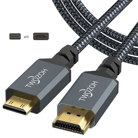 Twozoh Mini HDMI to HDMI Cable 3M / 10FT, 4K 60Hz High-Speed HDMI to ...