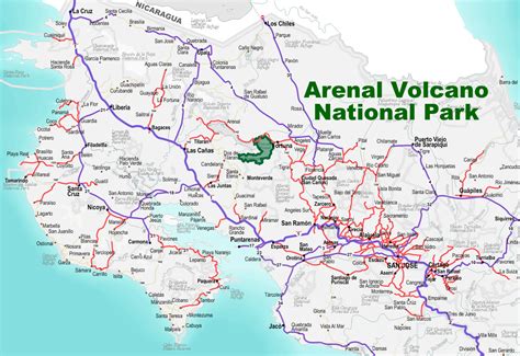 Map Of Volcanoes In Costa Rica | MAP