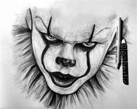 Pennywise portrait sketch by Cleicha on DeviantArt | Dibujos de arte ...