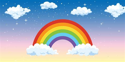 Rainbow Clouds Vector Art, Icons, and Graphics for Free Download