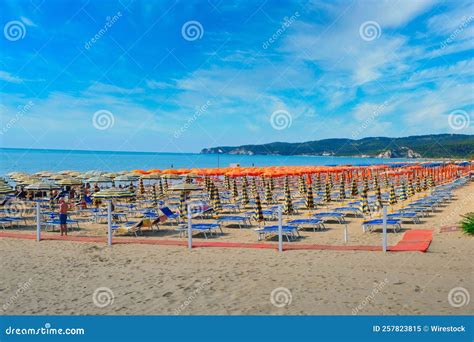 Beautiful View of a Public Beach in Vieste, Gargano, Italy on a Sunny ...