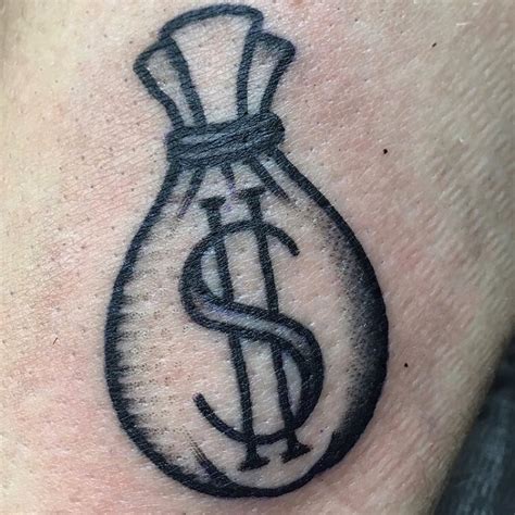 Money Bag Tattoo Stencil