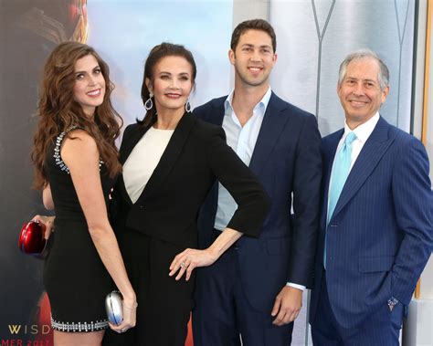 Lynda Carter with her family at the world premiere of WONDER WOMAN ...