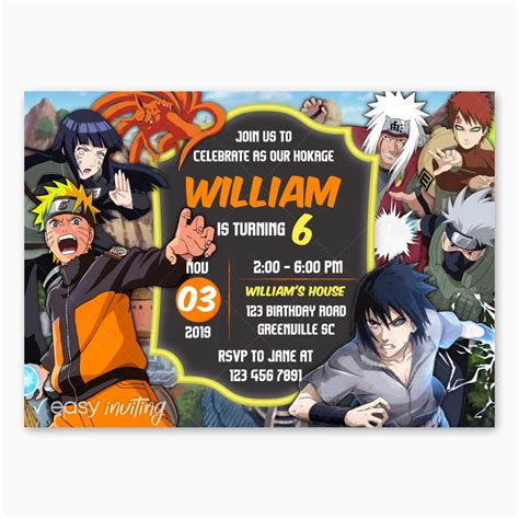 Naruto Birthday Invitation Printable – Easy Inviting