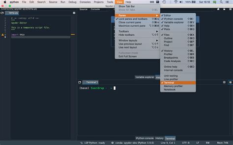 Spyder Terminal — Spyder 5 documentation