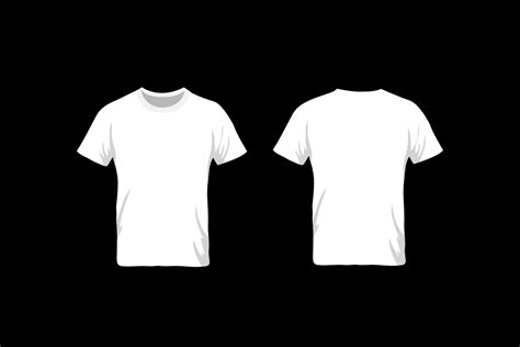 Blank T Shirt Template Front And Back