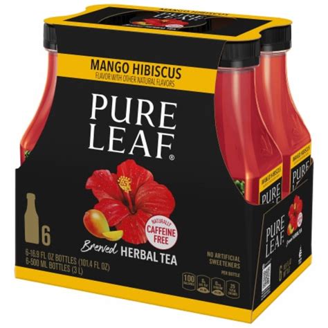 Pure Leaf® Mango Hibiscus Brewed Herbal Tea, 6 bottles / 16.9 fl oz ...