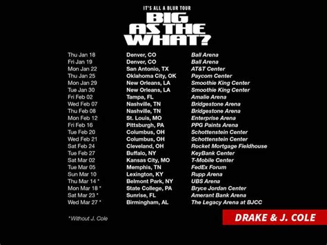 Drake and J. Cole Targeting Lit College Towns for 'Big As The What' Tour