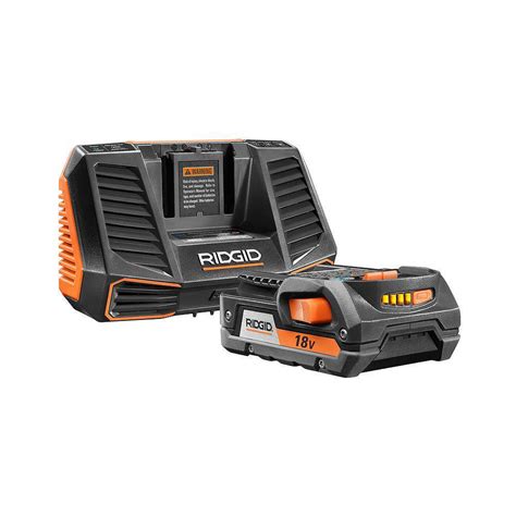 RIDGID 18V Hyper Lithium-Ion Starter Kit w/ 2.0 Ah Battery & Charger ...