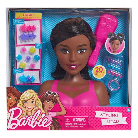 Barbie Styling Head Black Hair, 20 Pieces - Other