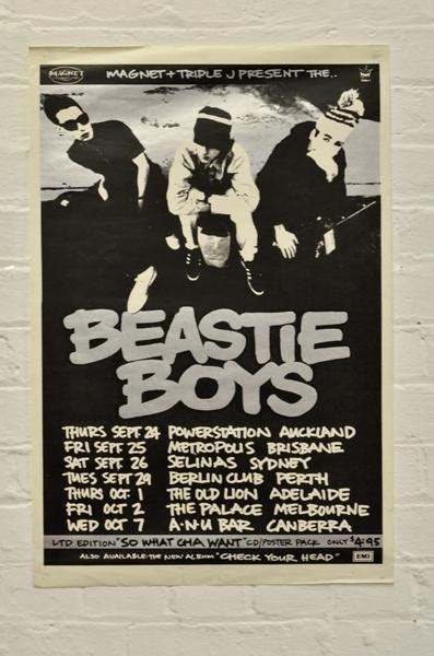 Beastie Boys | Check Your Head Australian Tour 1994 (Silver & Black ...