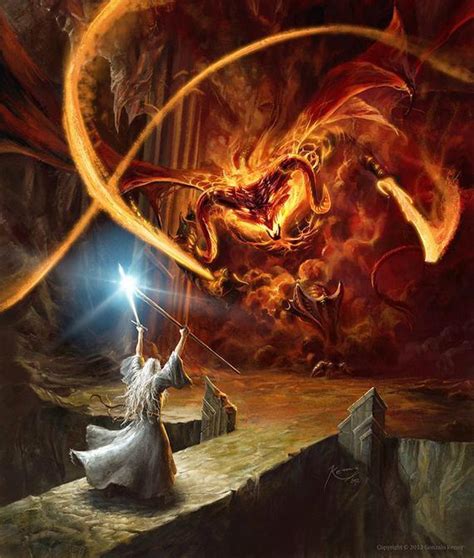 Gandalf vs. The Balrog at the Bridge of Khazad-Dum : r/lotr