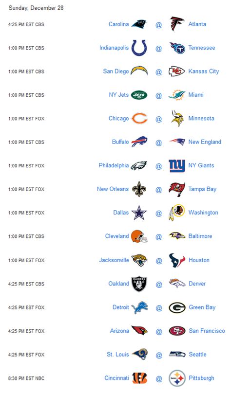 NFL Week 17 Previews and Predictions - The All Out Sports Network