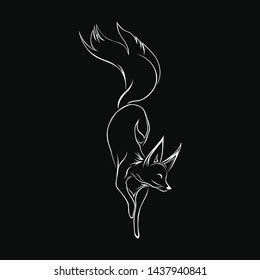 Fox Line Art Vector Design Stock Vector (Royalty Free) 1437940841 ...