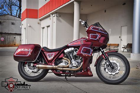 AWESOME custom FXR, Dave and Jodi Perewitz paint, twin cam engine, FXRT ...