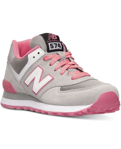 New balance Women's 574 Casual Sneakers From Finish Line in Pink | Lyst