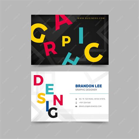 Freelance Graphic Designer Visiting Cards