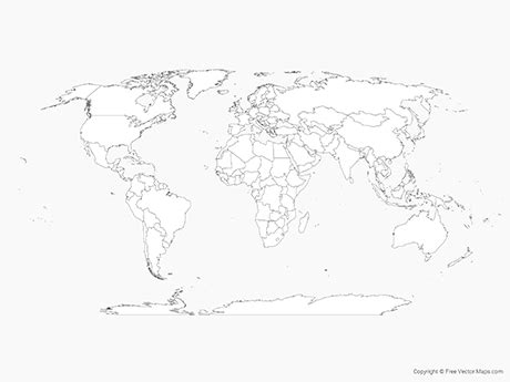 World Map Blank Outline Countries