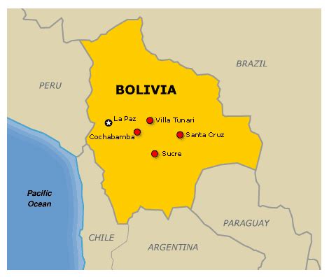 Capital Of Bolivia Map - Sacha Clotilda