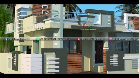 House Front Wall Design, House Roof Design, 3d Home Design, Balcony ...