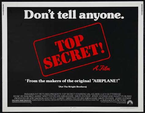 Top Secret - movie POSTER (Half Sheet Style A) (22" x 28") (1984 ...