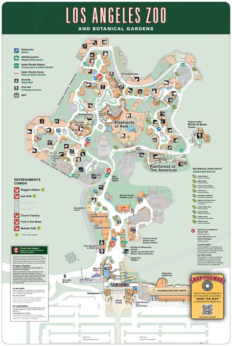 LA zoo map - Los Angeles zoo map (California - USA)