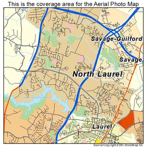 Aerial Photography Map of North Laurel, MD Maryland