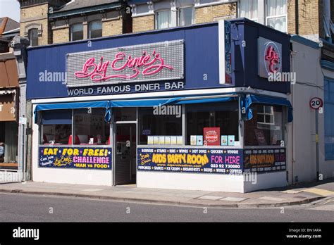 Big Ernie's American Diner Bar Portsmouth UK Stock Photo - Alamy