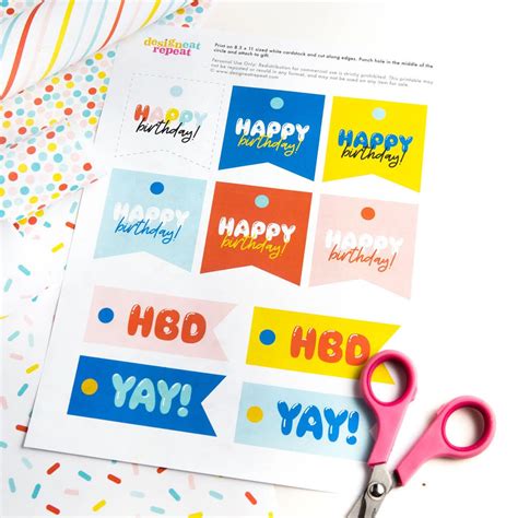 Free Printable Birthday Gift Tags Template - FREE PRINTABLE TEMPLATES