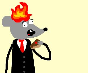 Mr Ratburn eating cake - Drawception