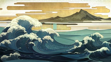 #sea #Asia #waves #artwork Japanese Art #Ukiyo-e The Great Wave off ...