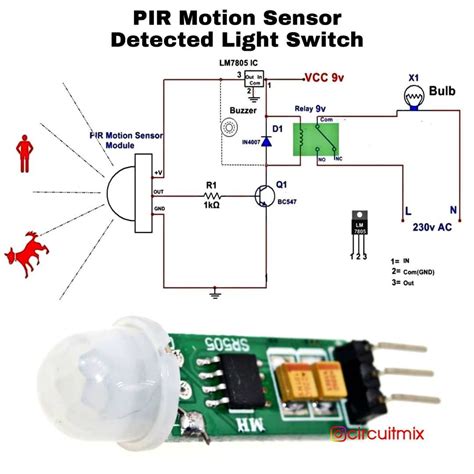 Pir Light Switch Sensor Wiring Diagram