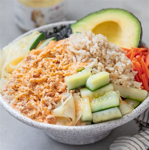 HealthyNow - Spicy Tuna Sushi Bowl with Cauliflower Rice - HealthyNow