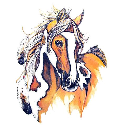 Realistic Indian Horse Tattoo Design